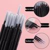 Disposable Eyelash & Makeup Brush Set: Long Cotton Swabs & Threaded Brushes for Eyelash Cleaning, Eyeshadow, and Eyeliner Application.