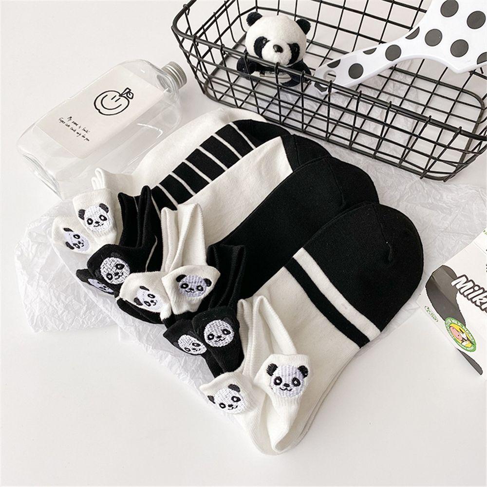 

Socks Kawaii Shallow Mouth Women Cotton Socks Short Heel Socks Embroidery Panda Socks Ankle Socks #7