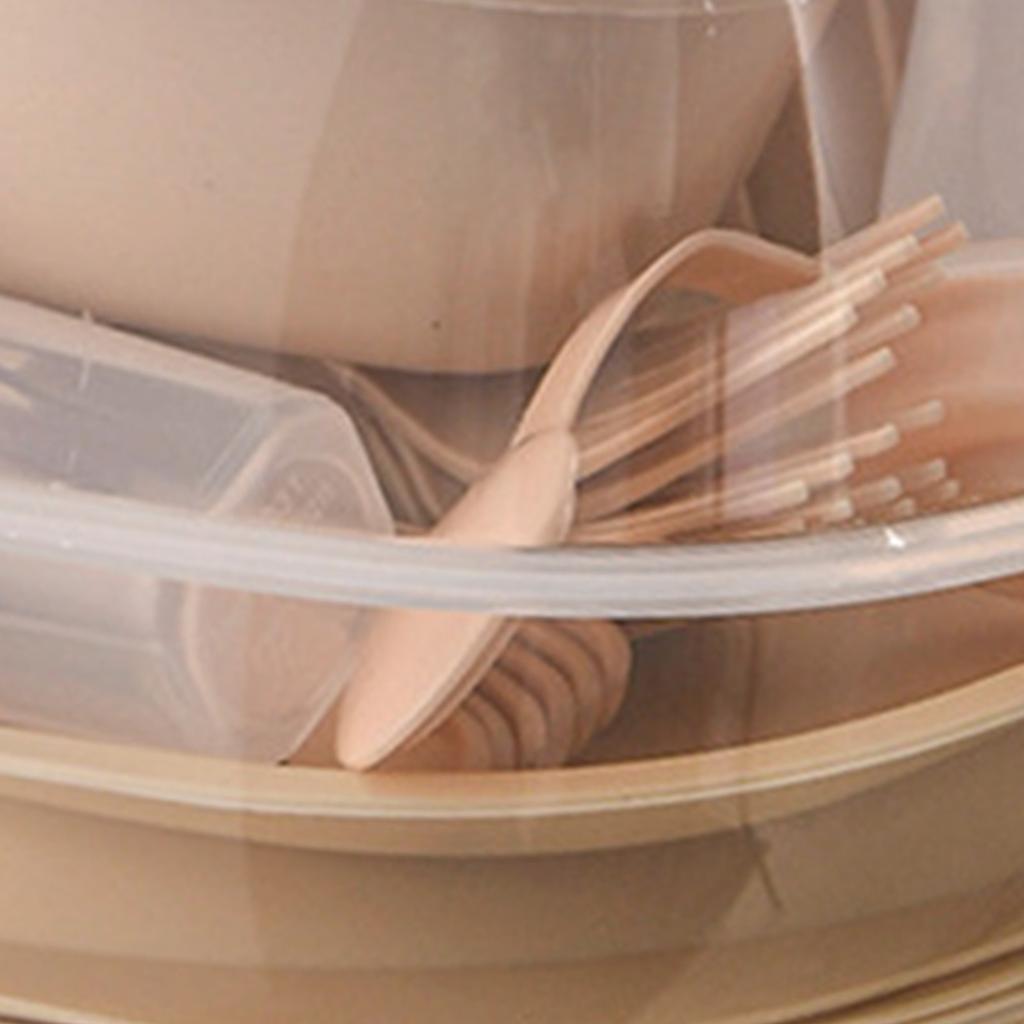 Outdoor Portable Tableware Set Plastic 48 Piece Camping Dinnerware Set for Picnic Traveling