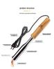 High-Power Wood Handle Soldering Iron with Bent Flat Copper Tip - 100W to 300W