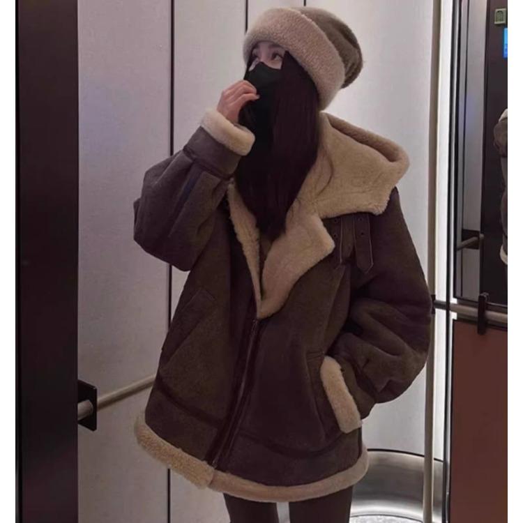 Winter Women Fleece Coat Thickened Lamb Wool Jacket High Quality Warm Outwear