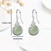 1 Pair of Retro Style Imitation Jade Earrings, High-end Quality, Lightweight and Luxurious.