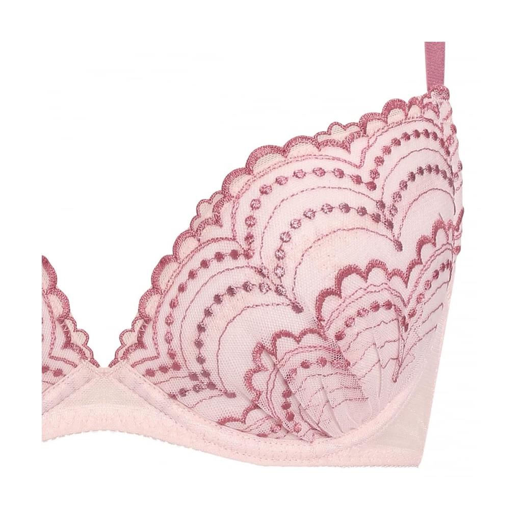 AMOSTYLE BY Triumph Entry Collection Bra Panty Set M019 C65M Push-Up & (Romantic Trim) Women's (Pink)