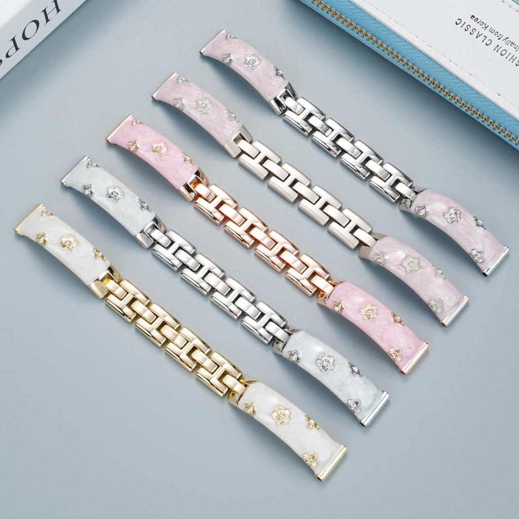 Cinturino in metallo da 14 mm per orologio Garmin Lily 2 Elegante da donna Bianco oro rosa rosa cinturino braccialetto impermeabile accessori smart watch