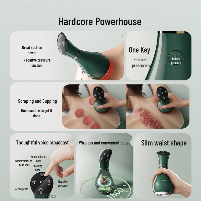 Aux Electric Gua Sha & Cupping Massager CN plug (adapter included)