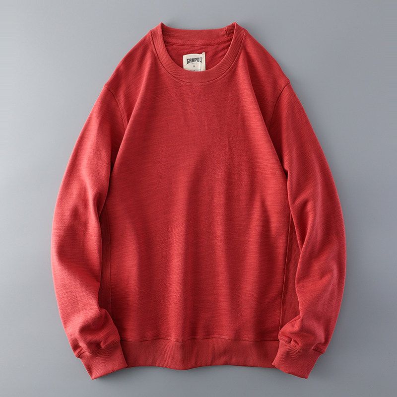 Heavy Weight Retro Spring and Autumn Export Tail Single Terry Sweatshirt