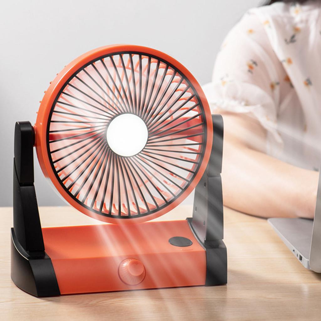 USB Small Desk Fans 2 s LED Silent 5000mAh Battery Re able Portable Desk Fan for Outdoor Camping