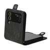 Suitable for Samsung Z fold 4 mobile phone leather case Z Flip5 retro matte splicing contrasting color card wallet 3rd generation