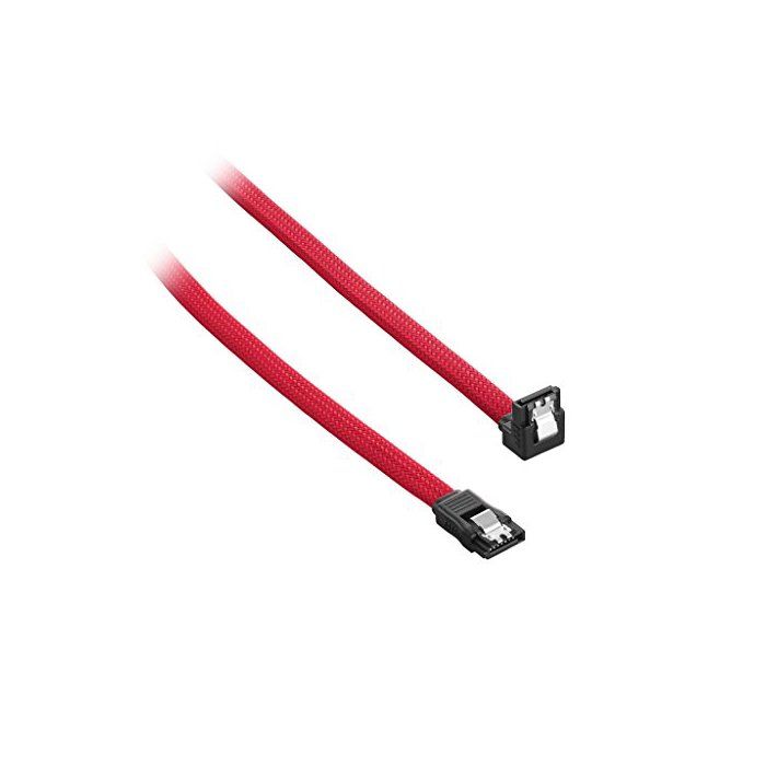 Câble SATA - CABLEMOD - MODMESH - 30 cm - Angle droit - Rouge