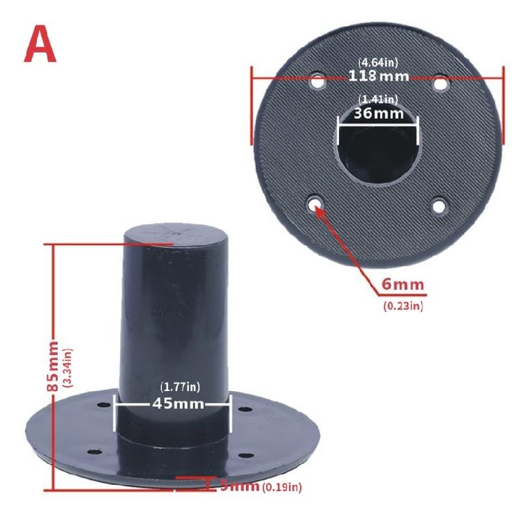 Universal Speaker Stand Top Hat Poles Mount Bracket For 12/15Inch Cabinets Heavy Duty Black Plastic Construction