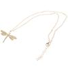 Elegant Dragonflies Zircon Pendant Necklace Jewelry Accessory with Adjustable Size Charm Chain for Women Daily Use