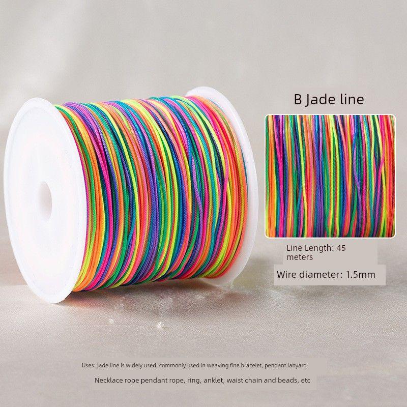 Thread DIY Woven Red Carrying Strap Dragon Boat Festival Five-Color Rope Bracelet Braid Rope Necklace Diamond Beaded Thread Five-Color Thread