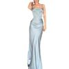 2024 Europe, America, Amazon cross-border women's clothing new temperament suspender sexy slim solid color fishtail suit skirt