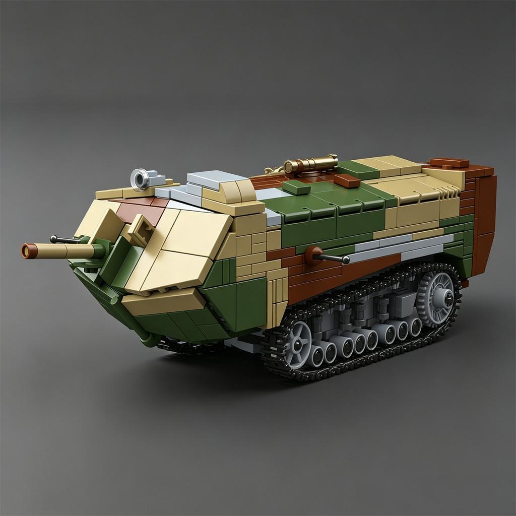 Saint-Chamond Heavy Tank (Late Model) Building Block Military Weapons Model Kit