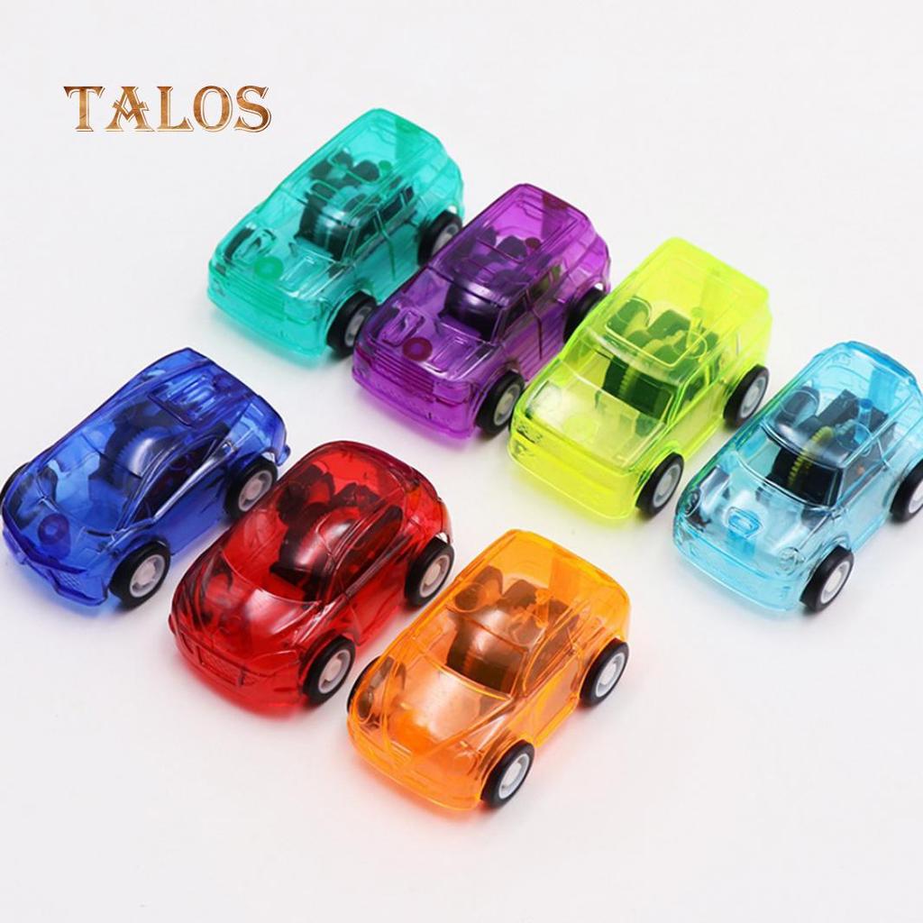 Mini Cute Candy Color Transparent Pull Back Car Model Plastic Children Kids Toy Toys For All Ages