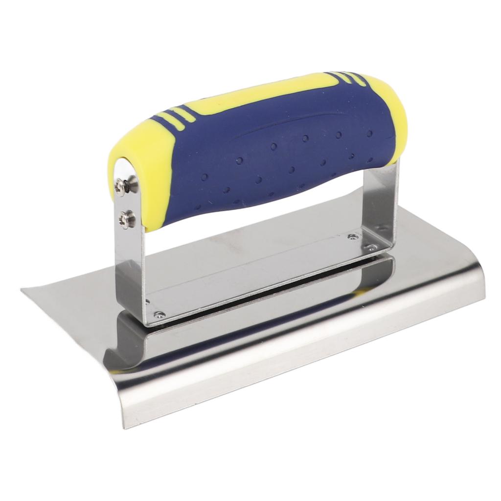 Stainless Steel Trowel Portable Flat Finishing Wall Corner Spatula with Soft Grip Handle for