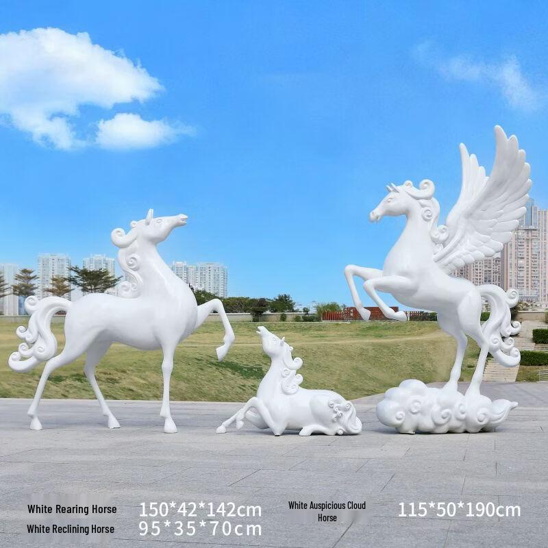Fiberglass Large Simulation Horse Sculpture