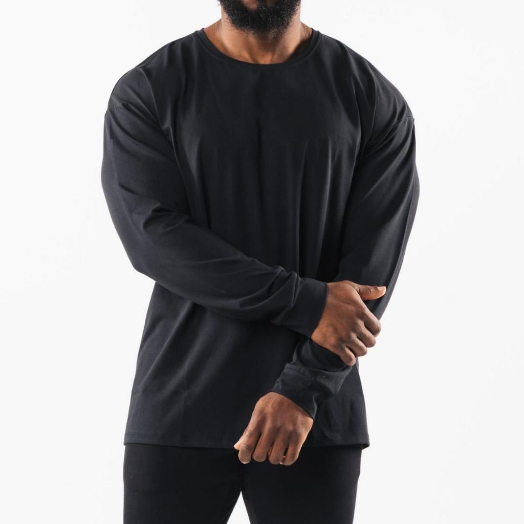 New Sports and Casual Long-sleeved T-shirt Men's Loose Outdoor Fitness Basketball Running Sports Base Shirt