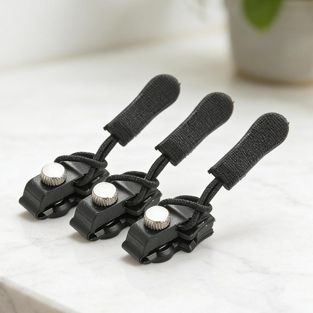 3pcs Zipper Replacement Kit Detachable Universal Puller No Sewing Required Replacement Zipper Fix Kit for Coat Clothing Jeans