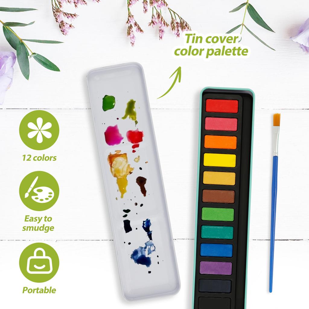 Watercolor Workbook Bird/Flowers/Bouquets Beginner Friendly Watercolor Paint Set Portable Art Craft Doodle Drawing Book Set