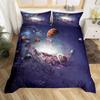 Space Themed Bedding Set Galaxy Outer Space Duvet Cover Set Full Queen For Boys Girls Earth Planets Moon Stars Comforter Cover