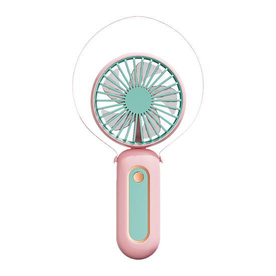 Handheld Fan with Folding Handle 6 Speed Strong Wind Hanging Neck Fan Portable Travel Outdoor Summer Small Personal Desk Fan