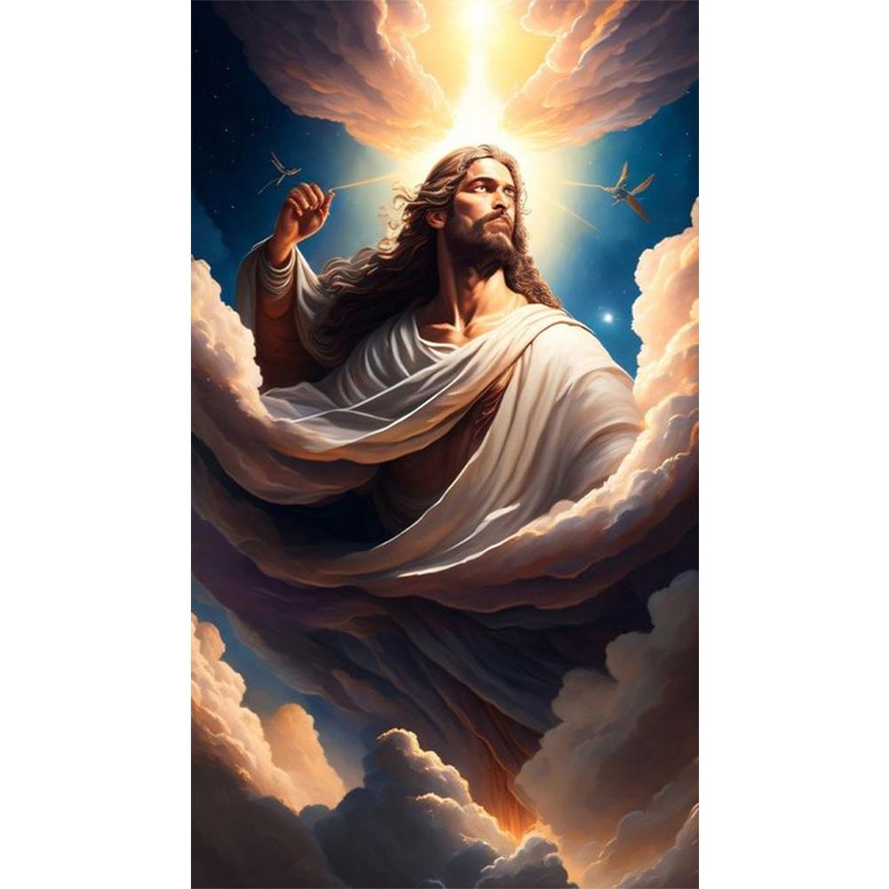 5D DIY Vollrundbohrer Teilweise AB Diamantmalerei Jesus Set Kunst Dekor 45x75cm