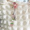 Sophisticated Hand Woven Key Holder with Pearls Beads Stylish Beaded Keychain Bag Pendant for Fashion Enthusiasts