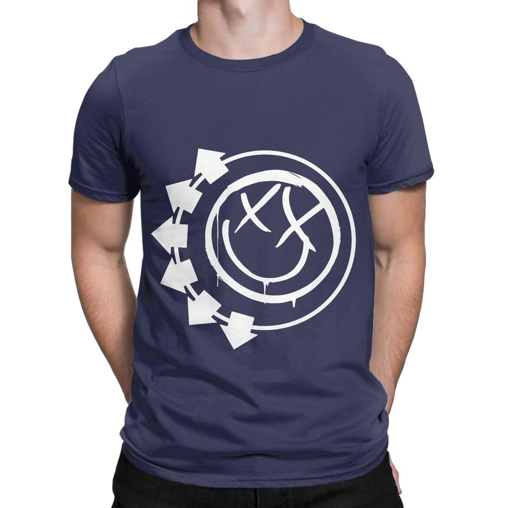 BLNK182 White Funny Graphic 100 Cotton TShirt Blink 182 Tees Tops For Unisex