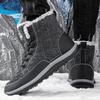 Fleece warm and windproof snow boots waterproof winter new long tube thick-soled fleece casual shoes