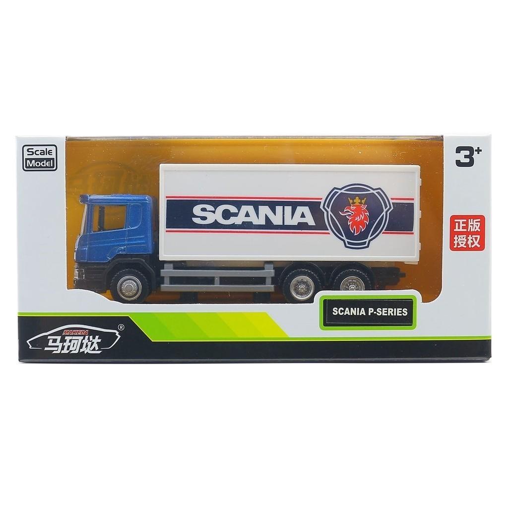 Alloy 164 Scania Man Engineering Truck Container Trailer Toy