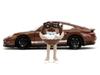 JADA TOYS M Hnědá Figurka Porsche 911 Turbo Hollywood Ride M Hnědé Mini Auto 1/24 & M's & & M's [Položka]