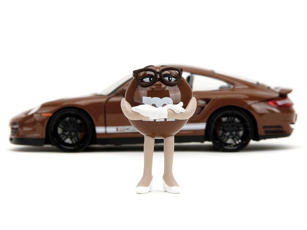 JADA TOYS M Hnědá Figurka Porsche 911 Turbo Hollywood Ride M Hnědé Mini Auto 1/24 & M's & & M's [Položka]