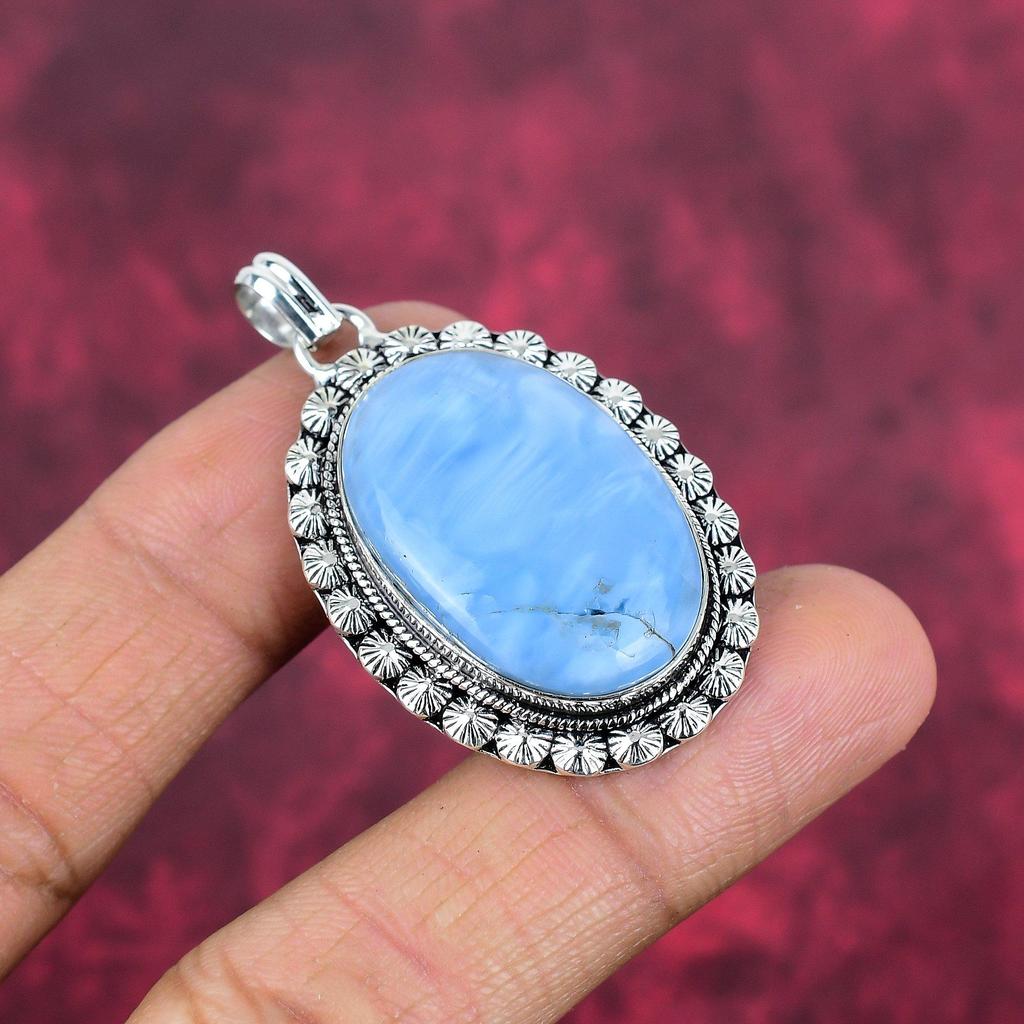 Owyhee Opal Pendant, 925 Solid Sterling Silver Jewelry, Gemstone Pendant, Gift For Her Handmade Dainty Jewelry