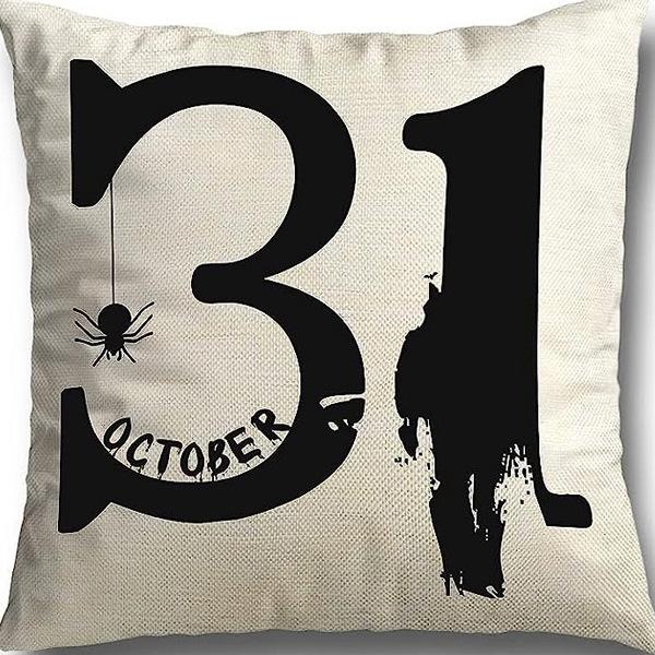 

New Funny Pumpkin Print Pillowcase Halloween Home Sofa Decoration Cushion Cover Bedside Pillow 45 * 45Cm [without core]