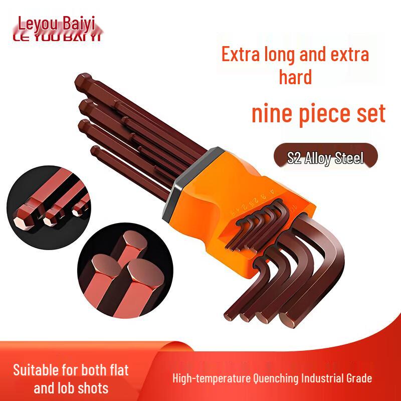 Loyobaiyi 9-Piece Hex Key & Ball-End Screwdriver Set