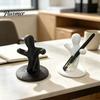 Creative Stationery Holder 3D Printed Funny Figure Pen Holder, Black White Humanoid Desk Office Accessories Organizer for Pencils Pens, Unique