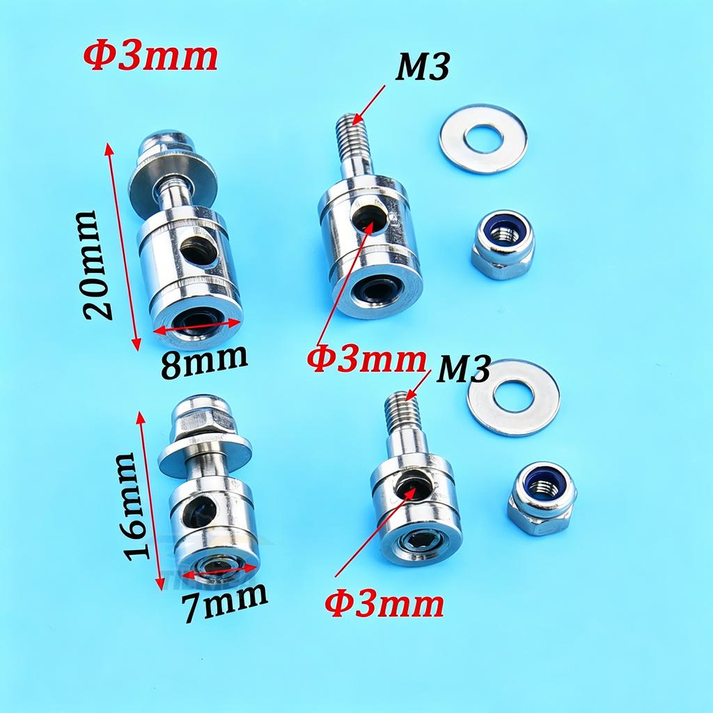 10PCS RC Airplane/Boat Push Rod Connector Adapter Linkage Stoppers D2.0mm/D3.0mm For Connecting Servo Arm and Pull Rod