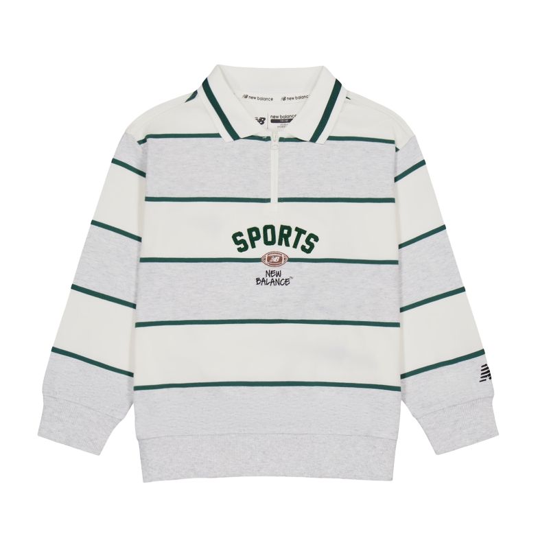 New Balance Kids Sweatshirts Polo Collar Moderate 7ZG26053-LGR 120