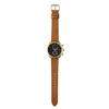 MASTER WORKS Quattro 002 MW07YB-EDLBO8 Men's Watch, Made In Japan, Quartz Movement, 41mm, Leather Strap, Chronograph, Brown