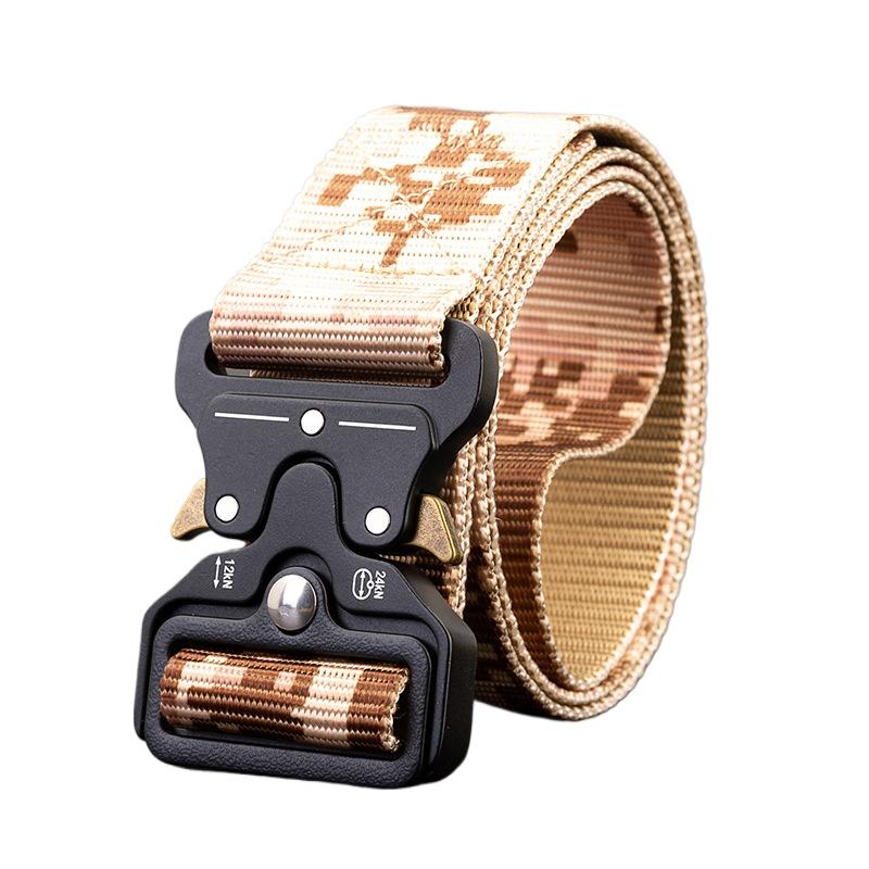 Men's Belt Metal Buckle Outdoor Hunting Multi Function Tactical Belt Combat Survival Marine Corps Canvas Nylon Women Sport Belt