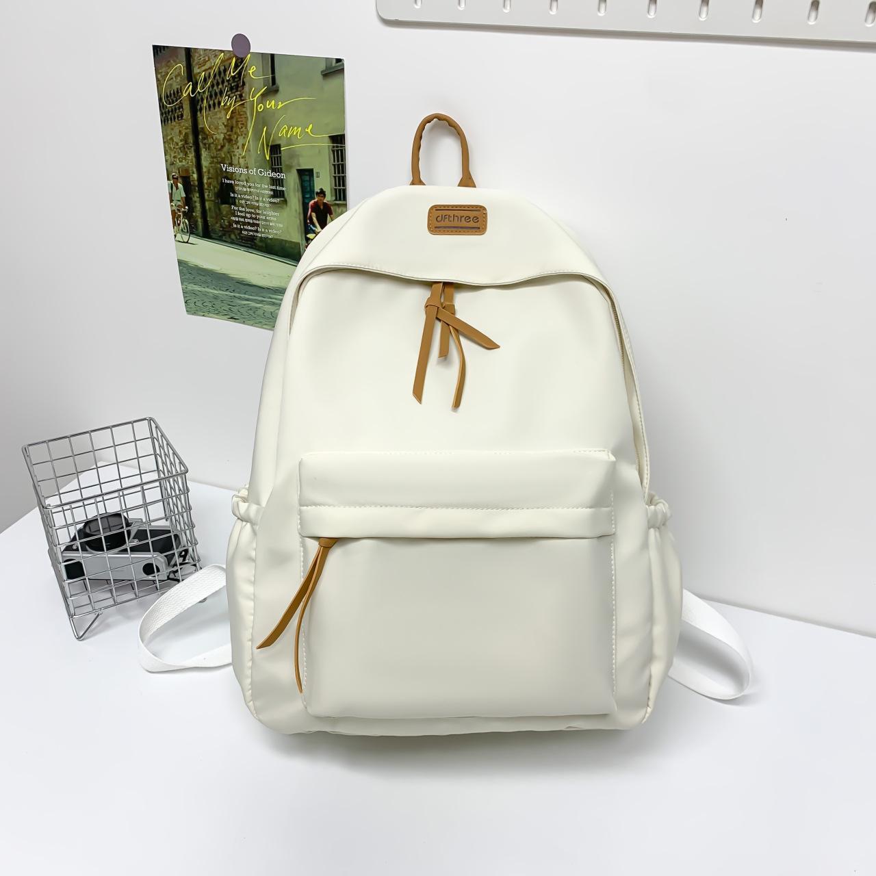 Spring 2025 Unisex Lightweight Large-Capacity Travel and School Backpack белый