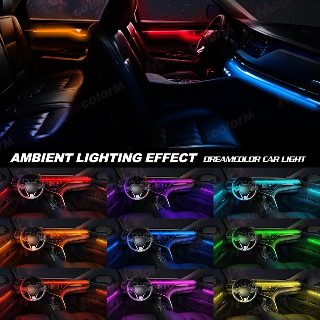 EL Wire Car LED Ambient Light Car Interior Decorative Lamp For Universal DIY Flexible Hidden Cuttable Colour Acrylic Strip 110cm
