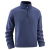 Herr Quarter Zip Pullover Långärmad Ståkrage Fleece Toppar Långärmad Varm Vinter Höst Casual Atletisk Träning Mock Neck Polo Sweatshirts för Män