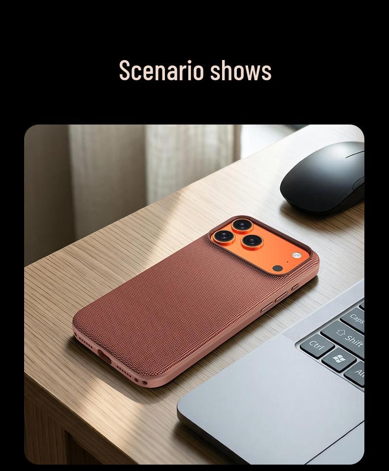 Official Magnetic Fabric Case for iPhone 17 Pro Max - Apple Tech Frosted Full Coverage Protective Case