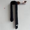 Falling Pool Knitwear Black & White Fluffy Narrow Stripe Scarf – Versatile Y2K Style for Women
