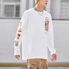 Li Ning Sports Basketball Series Logo Print Loose Long Sleeve T-Shirt Men Tops White AHSR917-1