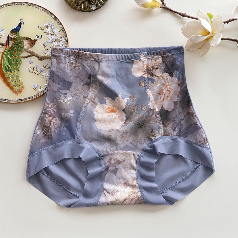 Big Size Female Summer Thin Model Seductive Sexy Lace High Waist Close Abdomen Without Mark Briefs
