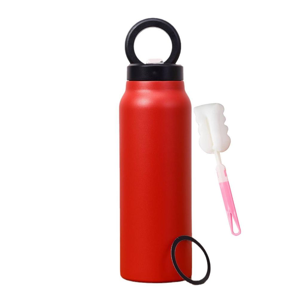 Isolierte Sportwasserflasche mit magnetischer Handyhalterung und eingebautem Ständer Perfekt für Fitnessstudio-Workouts, Outdoor-Abenteuer und Reisen
