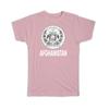 Gift T-Shirt : Afghanistan Flag Crest Afghan Symbol